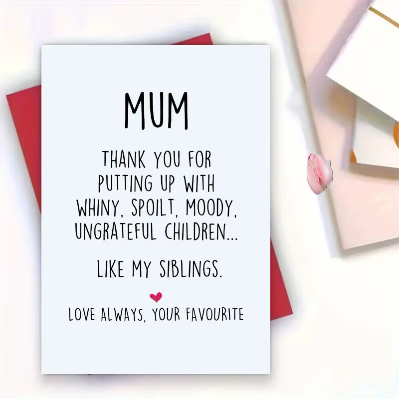 Carte de vœux pour la fête des mères, Merci maman, Cadeau pour la fête des mères. Carte de vœux pour les fêtes, adaptée aux anniversaires, Thanksgiving et la fête des mères