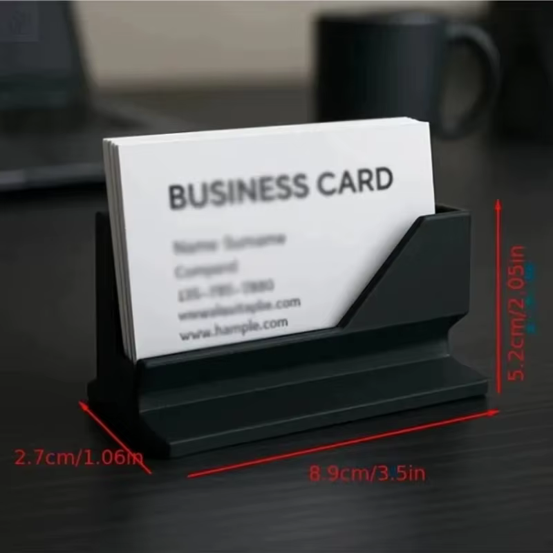 Porte-cartes de visite minimaliste en plastique, organisateur de bureau pour ranger et présenter vos cartes, adapté à toutes les tailles, 1 pièce