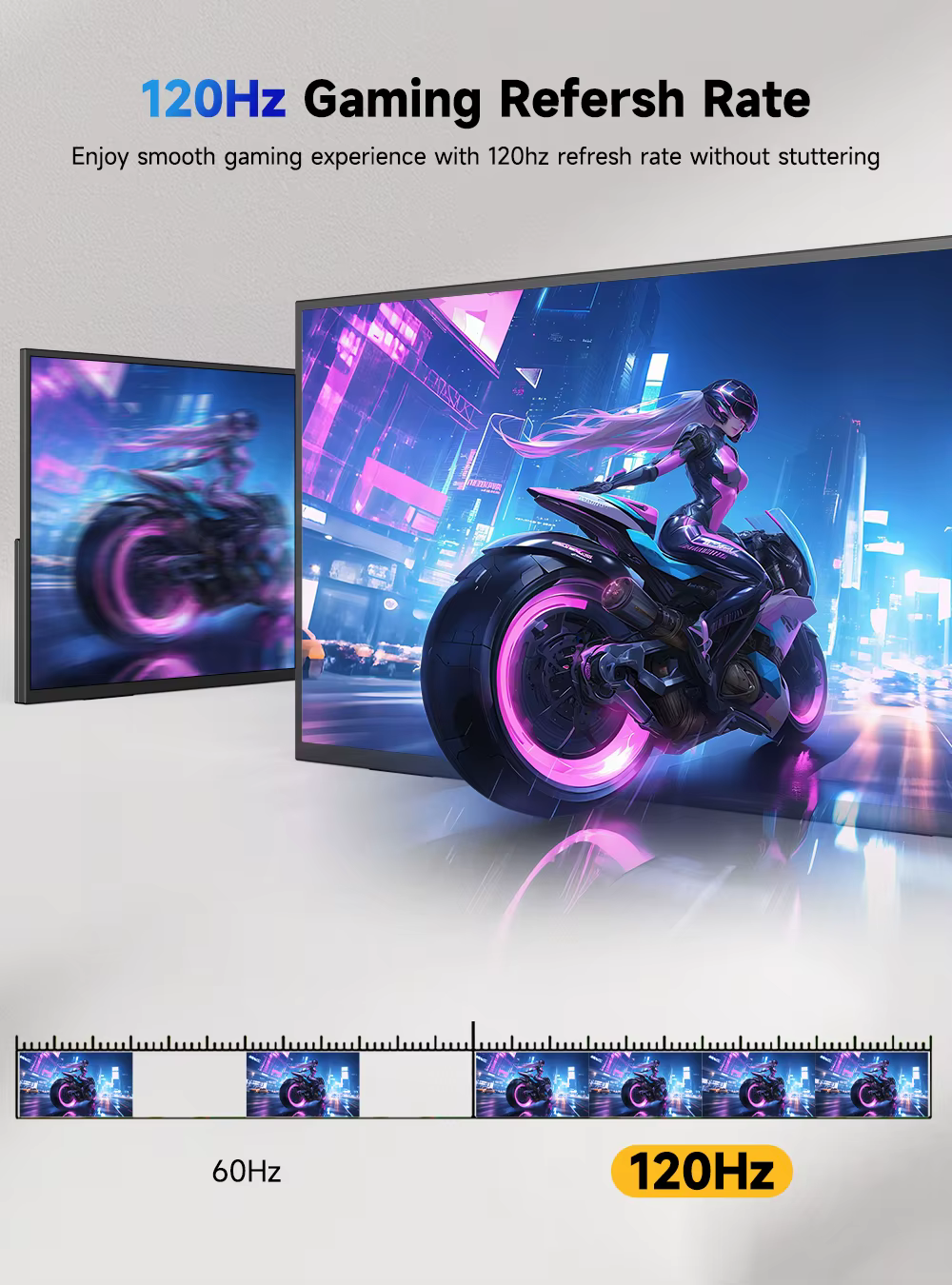 Uperfect 24 pouces 120Hz portable moniteur d'ordinateur de jeu
