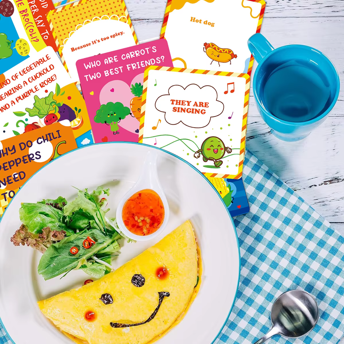 Boîte à lunch double face, cartes de blague de dessin animé, notes d'étude pour adolescents, cartes de divertissement pour les fêtes scolaires, paquet de 60 pièces