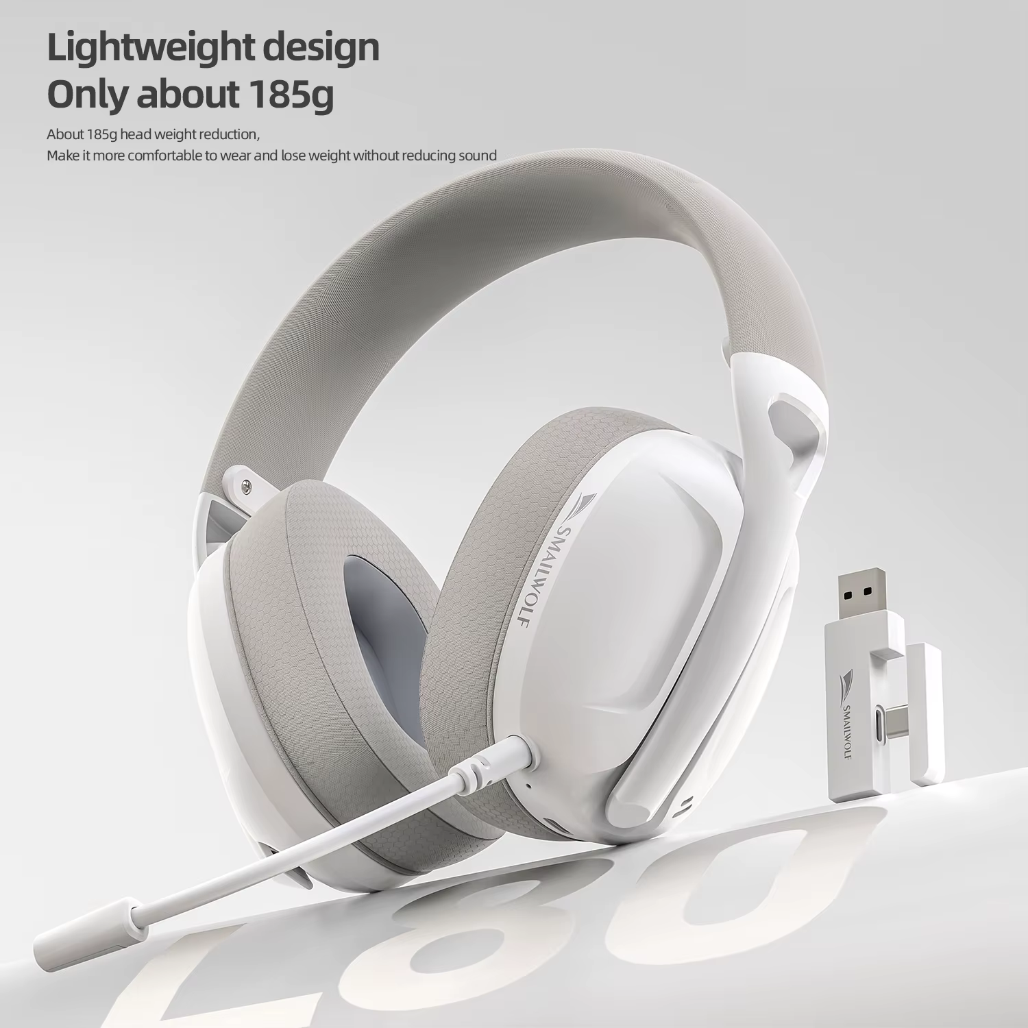 SMAILWOLF L80 Bluetooth sans fil filaire trois modes casque de jeu ordinateur portable maison