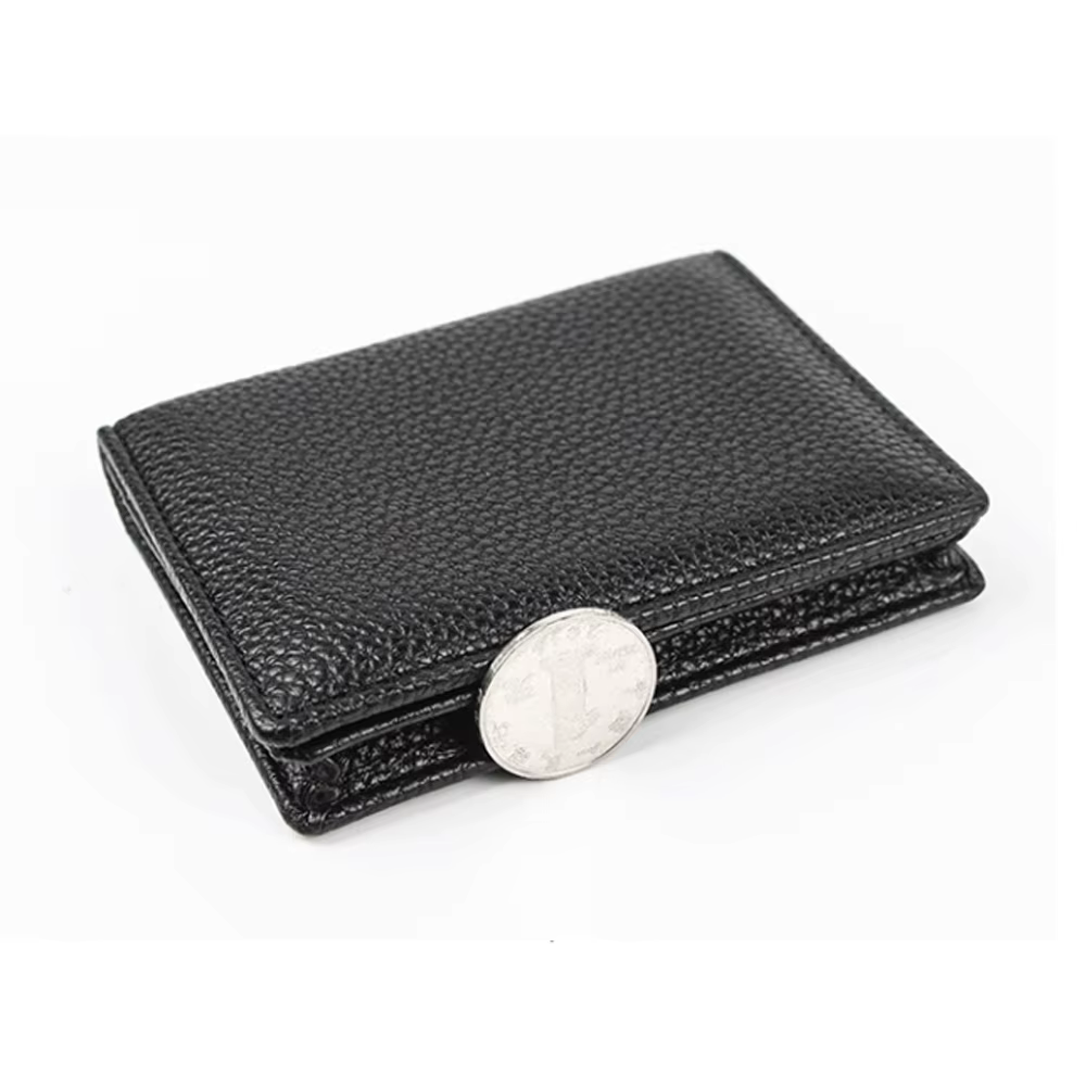 Porte-cartes de visite en cuir véritable, étui pour cartes de visite, portefeuille pour cartes de crédit pour hommes et femmes