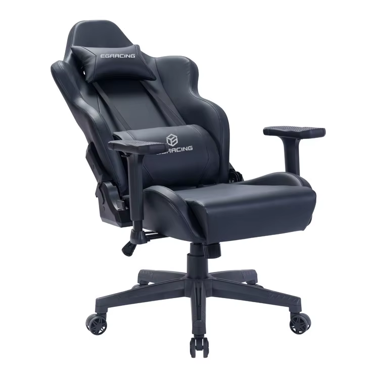Chaise de jeu inclinable en cuir avec LED RGB pour PC