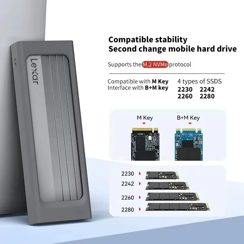 Boîtier SSD Lexar E300 M.2 USB 3.2 Gen 2 Type C