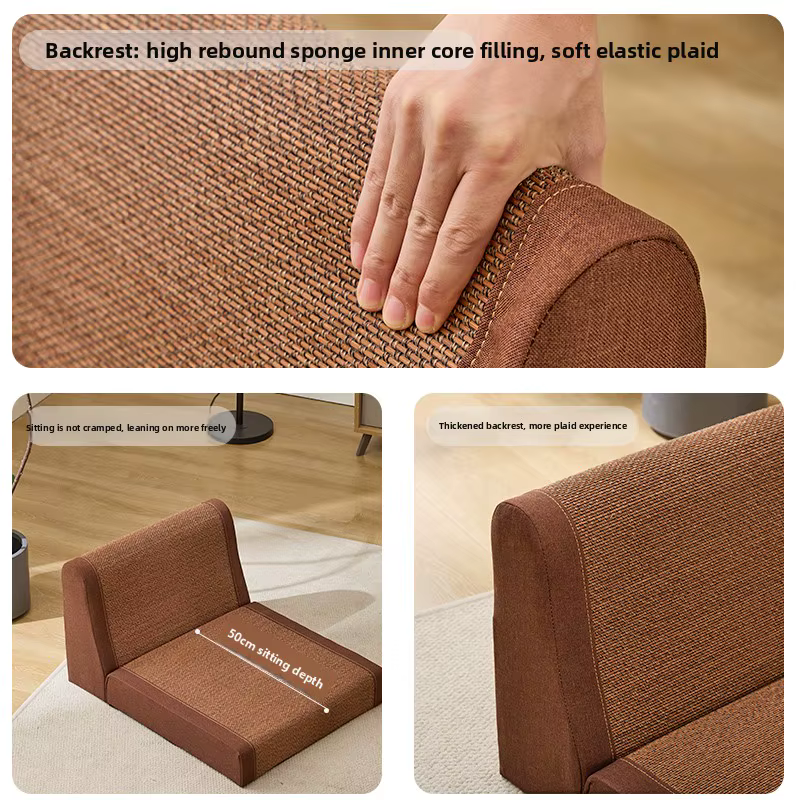 Chaise de sol japonaise en soie de bambou, dossier, siège Tatami, tabouret de méditation sans jambes, chaise longue de balcon Portable, siège de canapé ergonomique