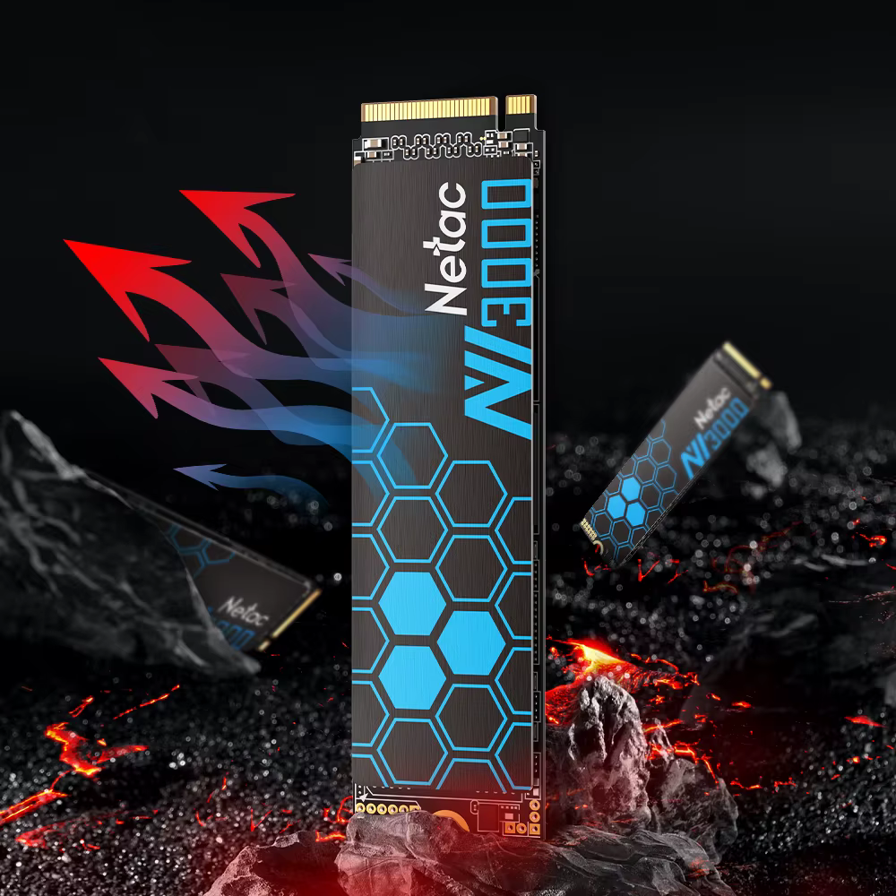 Disque SSD NVMe M2 Netac Original 3500 Mo/s, 250 Go, 500 Go, 1 To, 2 To, Disque à État Solide pour Ordinateur de Jeu