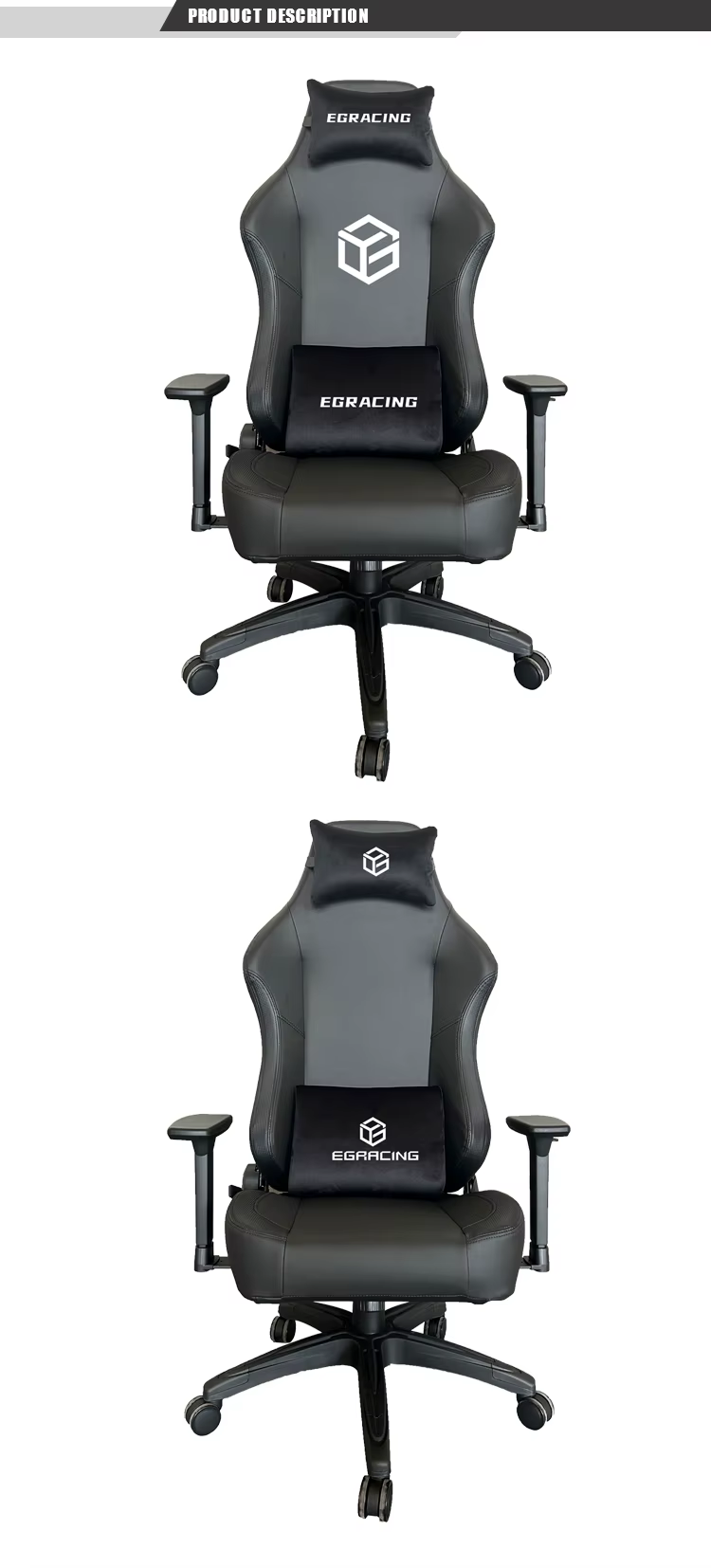Chaises de jeu de haute qualité, chaise de jeu avec cuir respirant