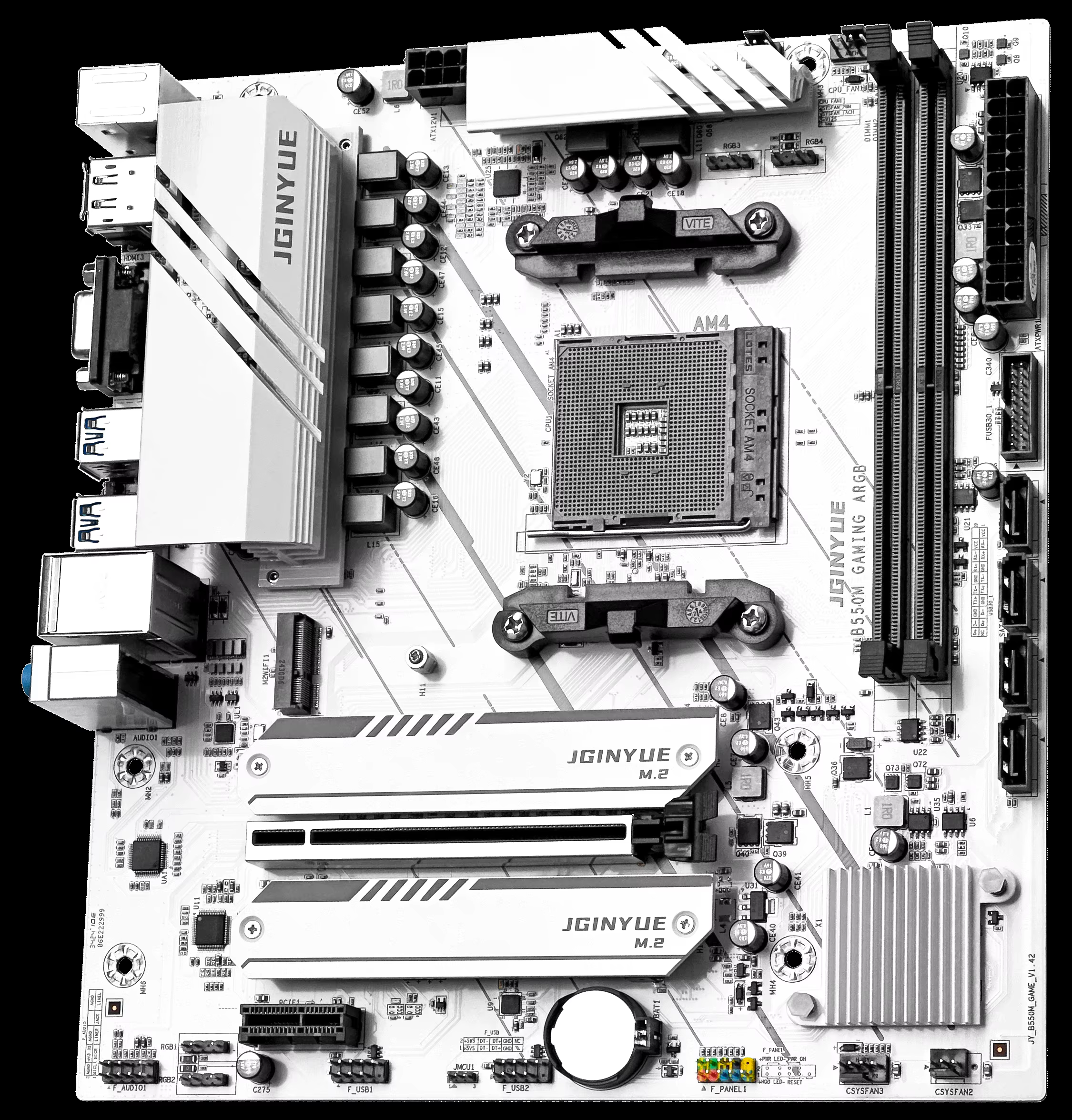 JGINYUE B550M GAMING ARGB carte mère prend en charge Ryzen 4000-5000 CPU EXPO PC de bureau DDR4 MAX 64GB