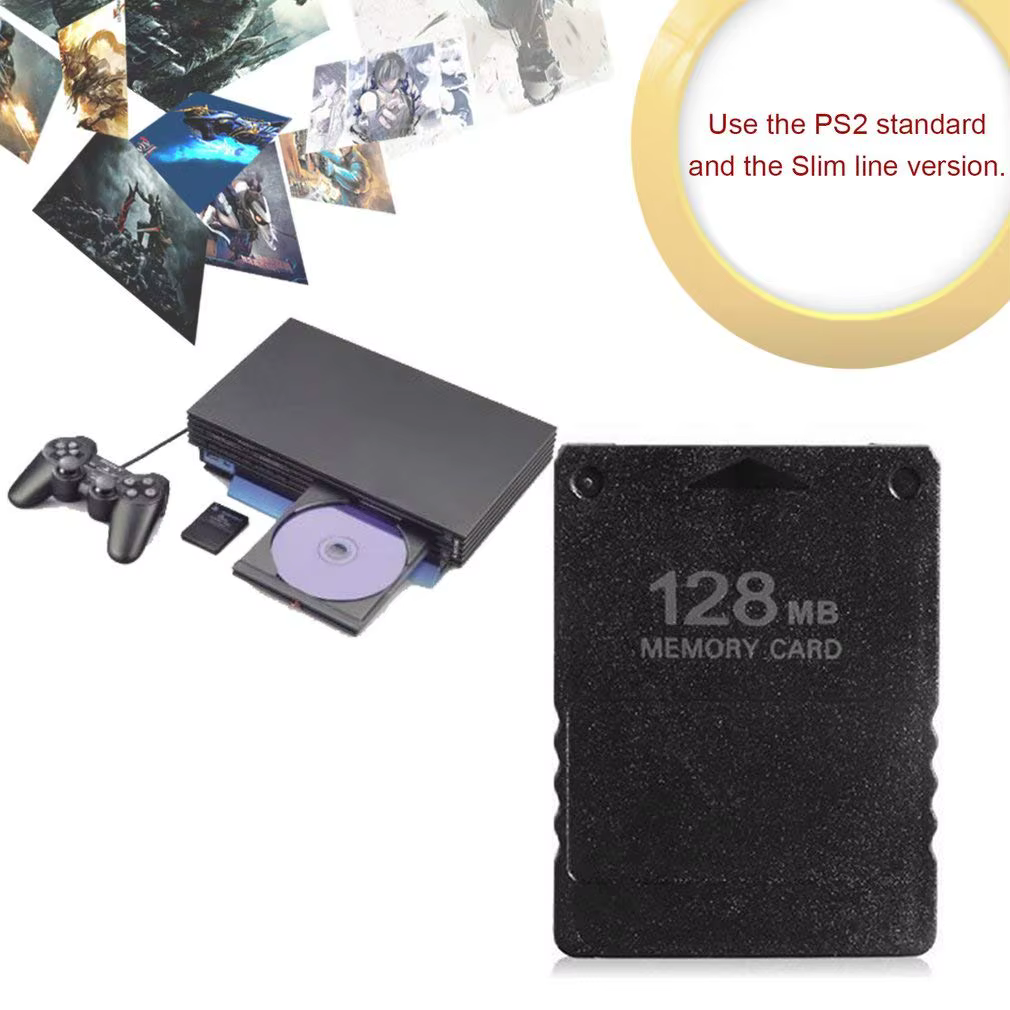 Pour carte mémoire PS2 8 mo 16 mo 32 mo 64 mo 128 mo