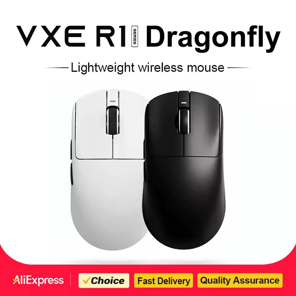 Souris sans fil VXE Dragonfly R1, capteur PAW3395, Nordic 52840, 2KHz, souris de jeu FPS, vitesse intelligente, faible latence, jeu, bureau
