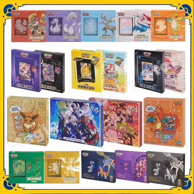 Cartes à collectionner Pokémon authentiques originales PTCG, coffret cadeau de cartes chinoises, exposition de cartes, gamme complète, cadeau pour enfant