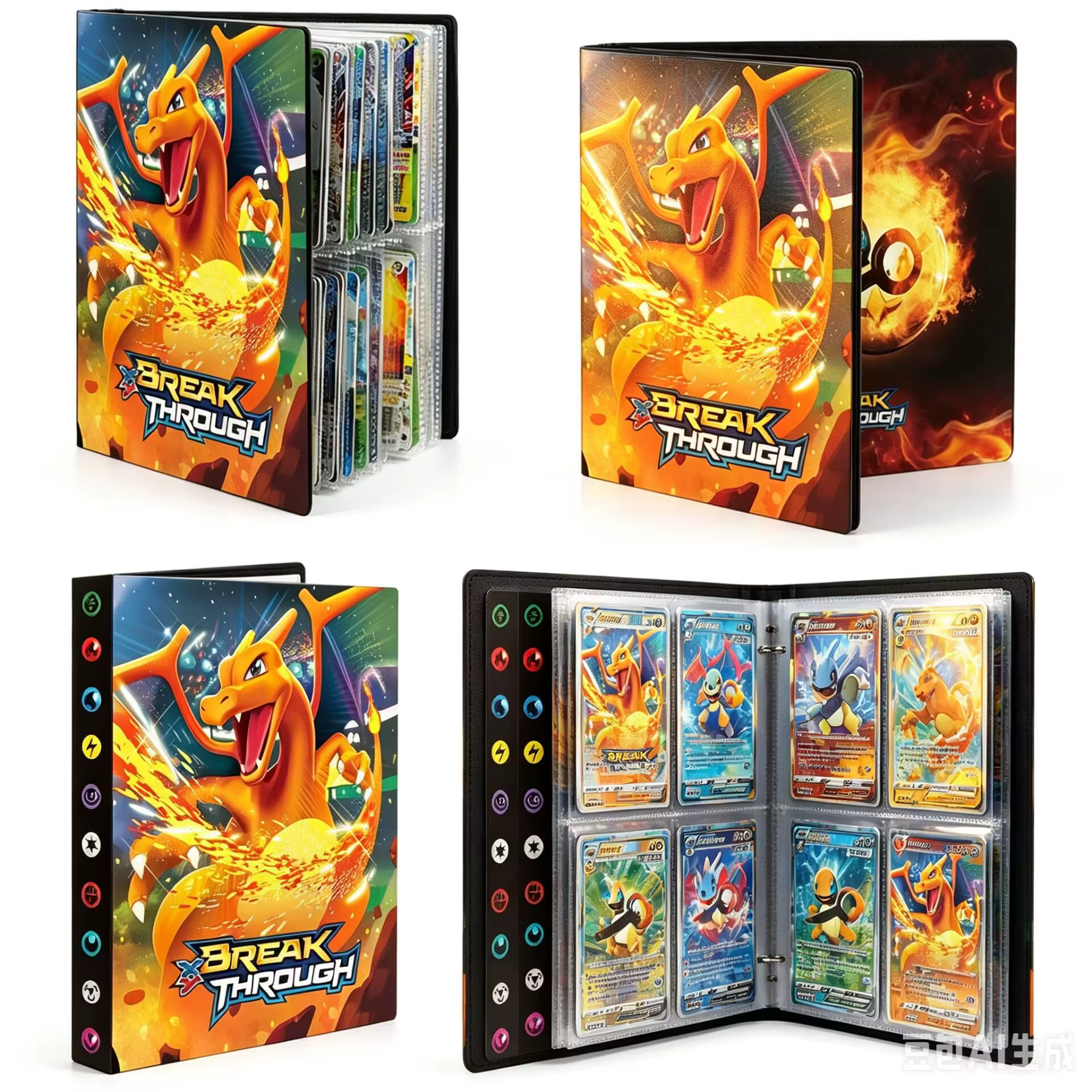 Album de cartes Pokémon Charizard 2027, 240 cartes, album créatif, nouveau modèle, classeur, support pour collection de cartes