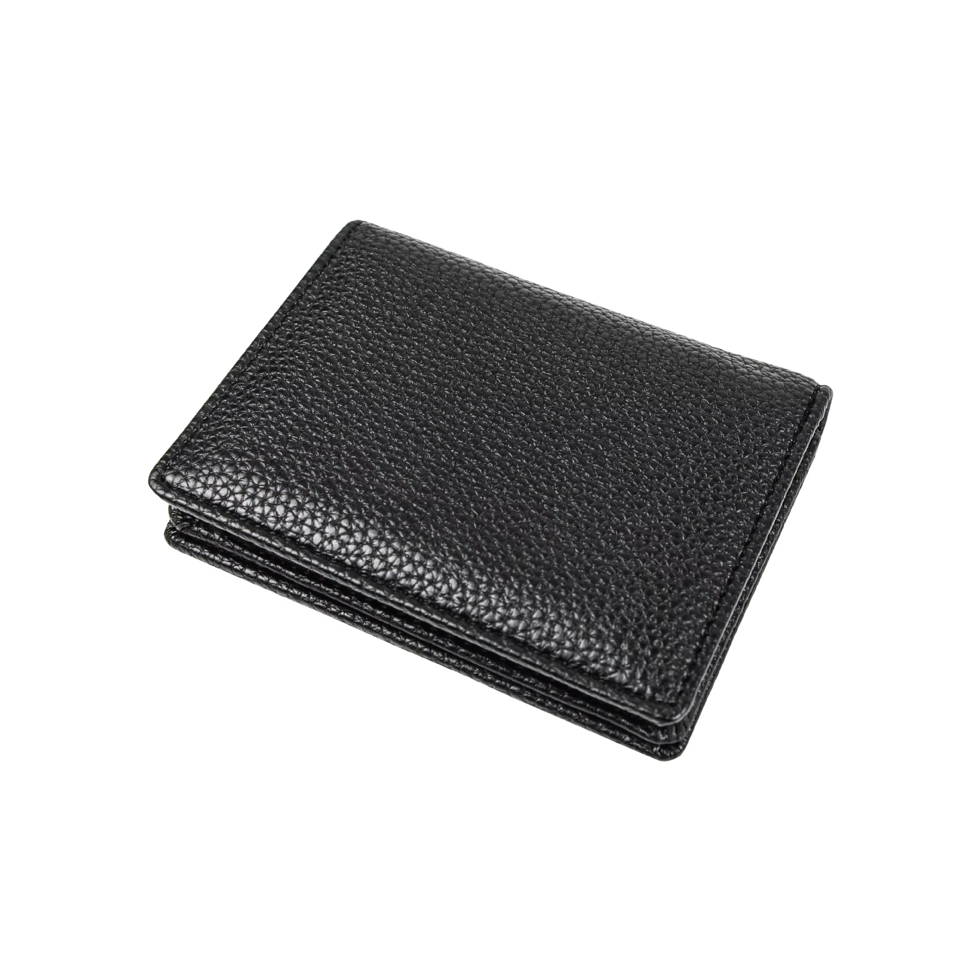 Porte-cartes de visite en cuir véritable, étui pour cartes de visite, portefeuille pour cartes de crédit pour hommes et femmes
