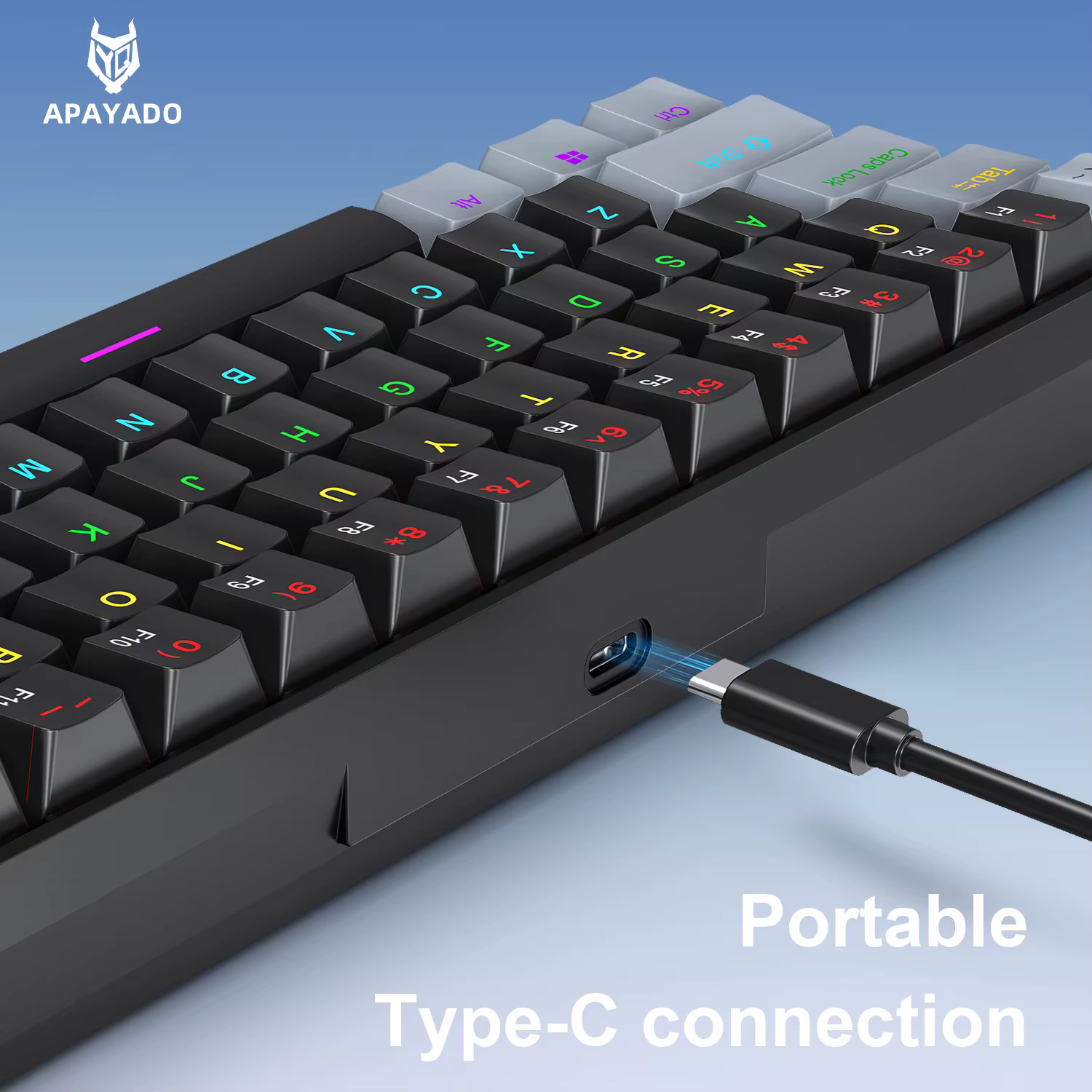Clavier Mécanique APAYADO K61 60% Filaire RGB Phantom