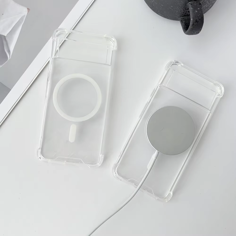 Coque de téléphone magnétique transparente, étui de protection en acrylique pour Charge sans fil Magsafe, pour Google Pixel 8 9 10 Pro XL 9A 7A 8A 6 6A