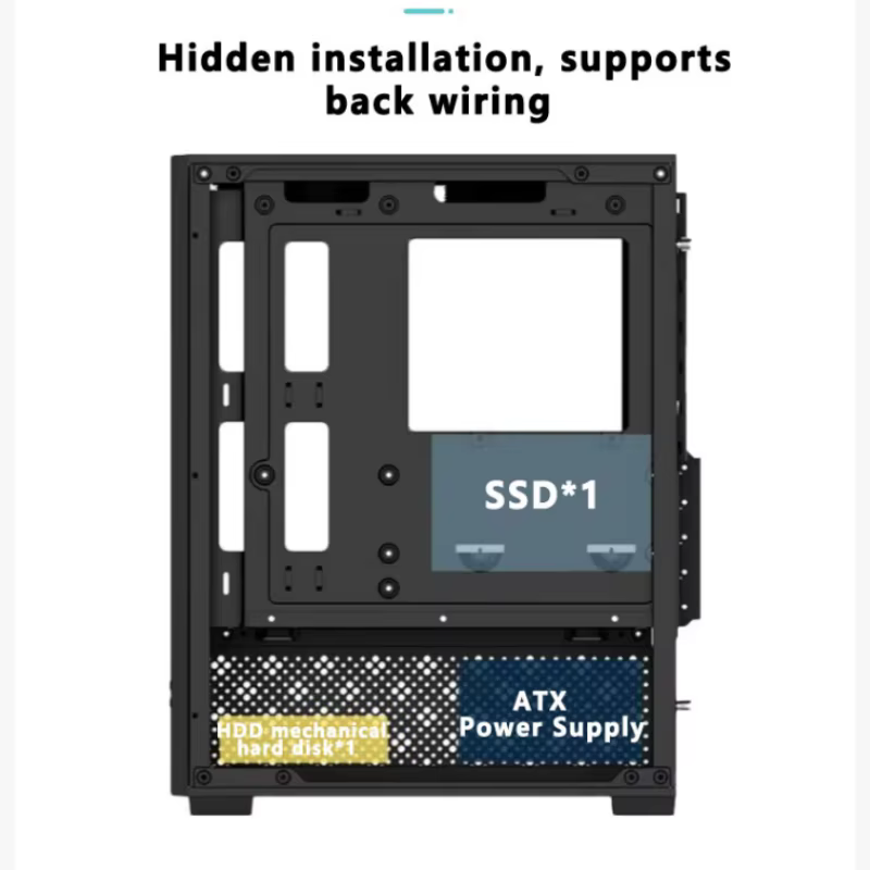 X2 boîtier d'ordinateur M-ATX Mini-ITX carte mère vue sur la mer côté de la pièce châssis de bureau Transparent USB3.0 Support 240 refroidisseur d'eau