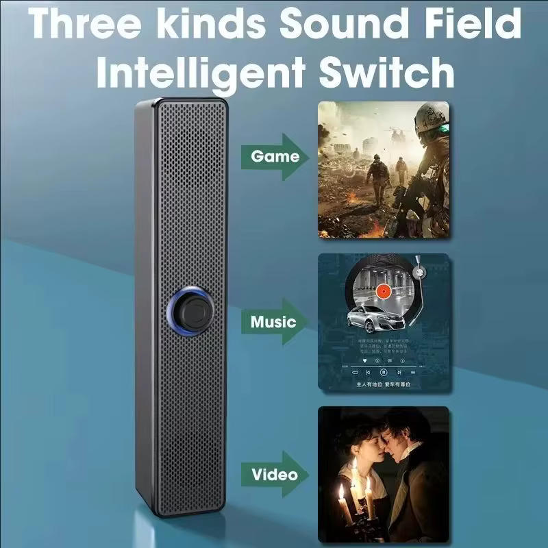 Barre de son pour PC, haut-parleur filaire et Bluetooth