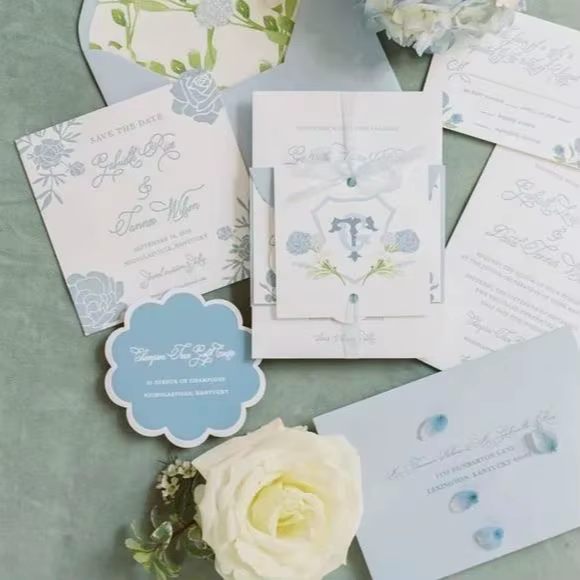 Invitation de mariage à fleurs personnalisée, gain de Date, carte de Place, étiquette volante, Menu de fête, cadeau de remerciement, décoration, Design personnalisé, bricolage