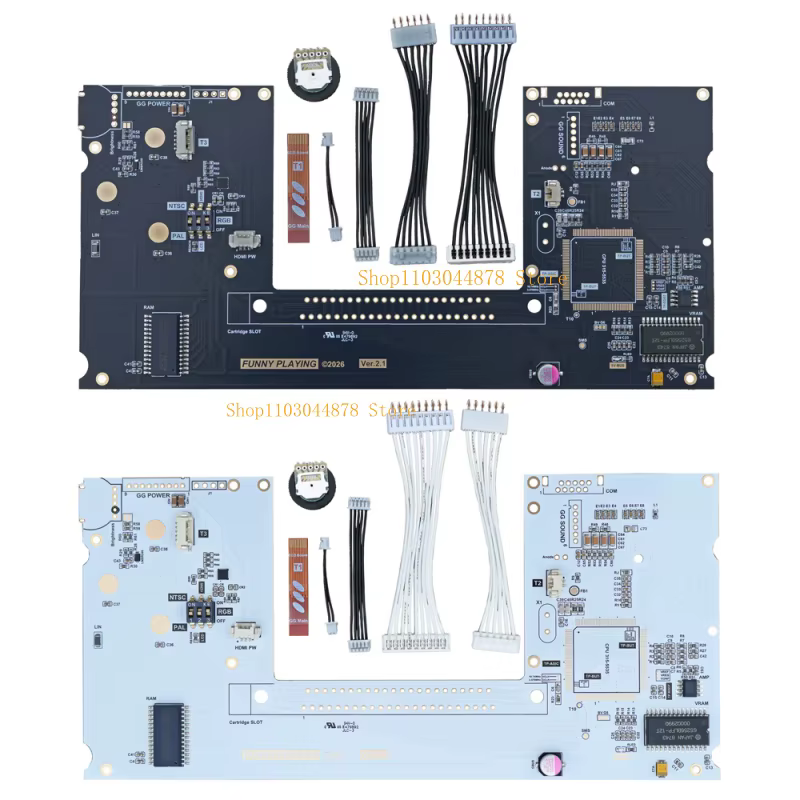 Nouvelle carte mère de remplacement améliorée (monocarte) avec lumières RGB colorées sans processeur pour console de