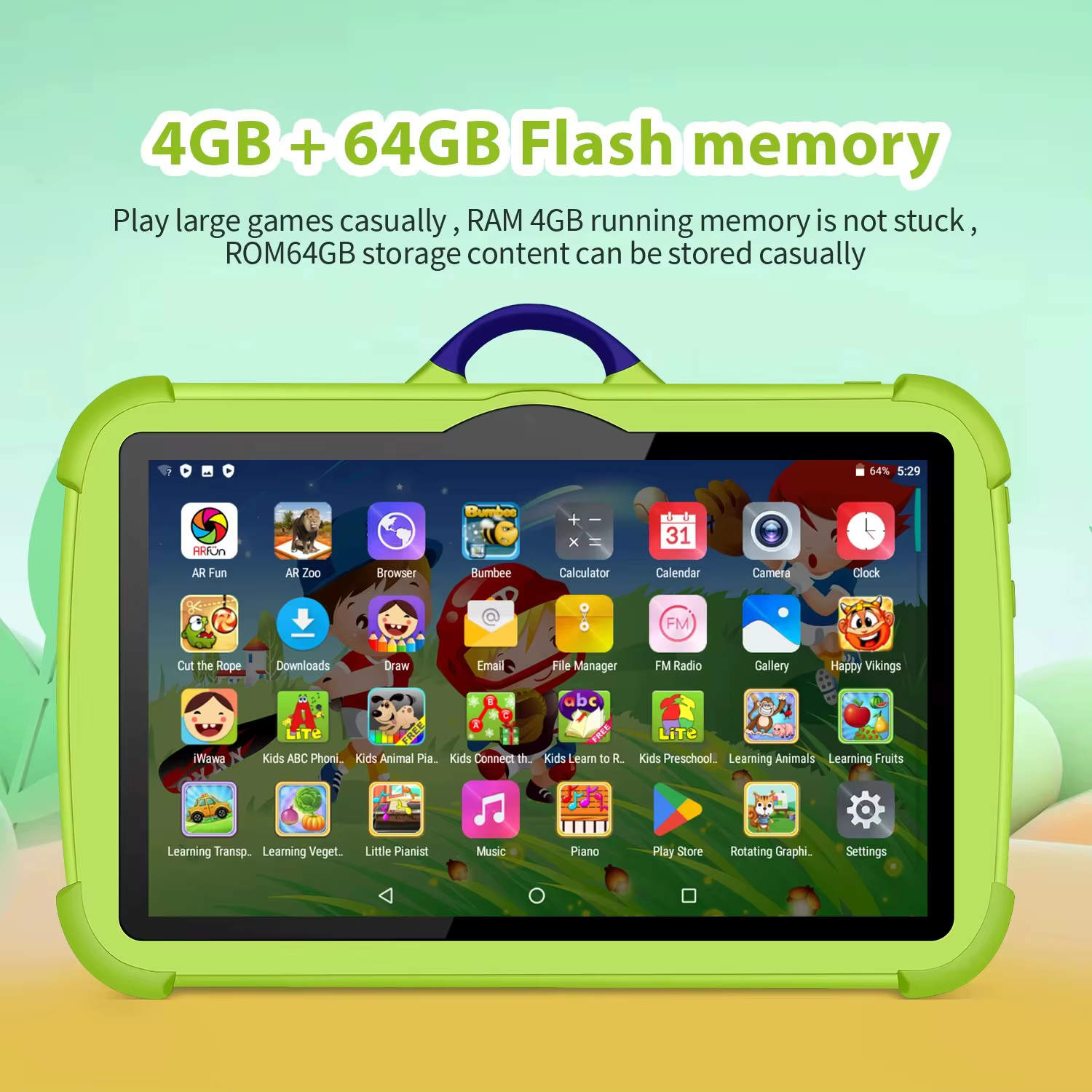 Tablette Google WiFi 5G pour enfants, 7 ", Tablettes d'apprentissage et d'éducation pour enfants, Façades, Core 4 Go de RAM, 64 Go, Dean Touriste Bow Cameras, 2024 Nouveau