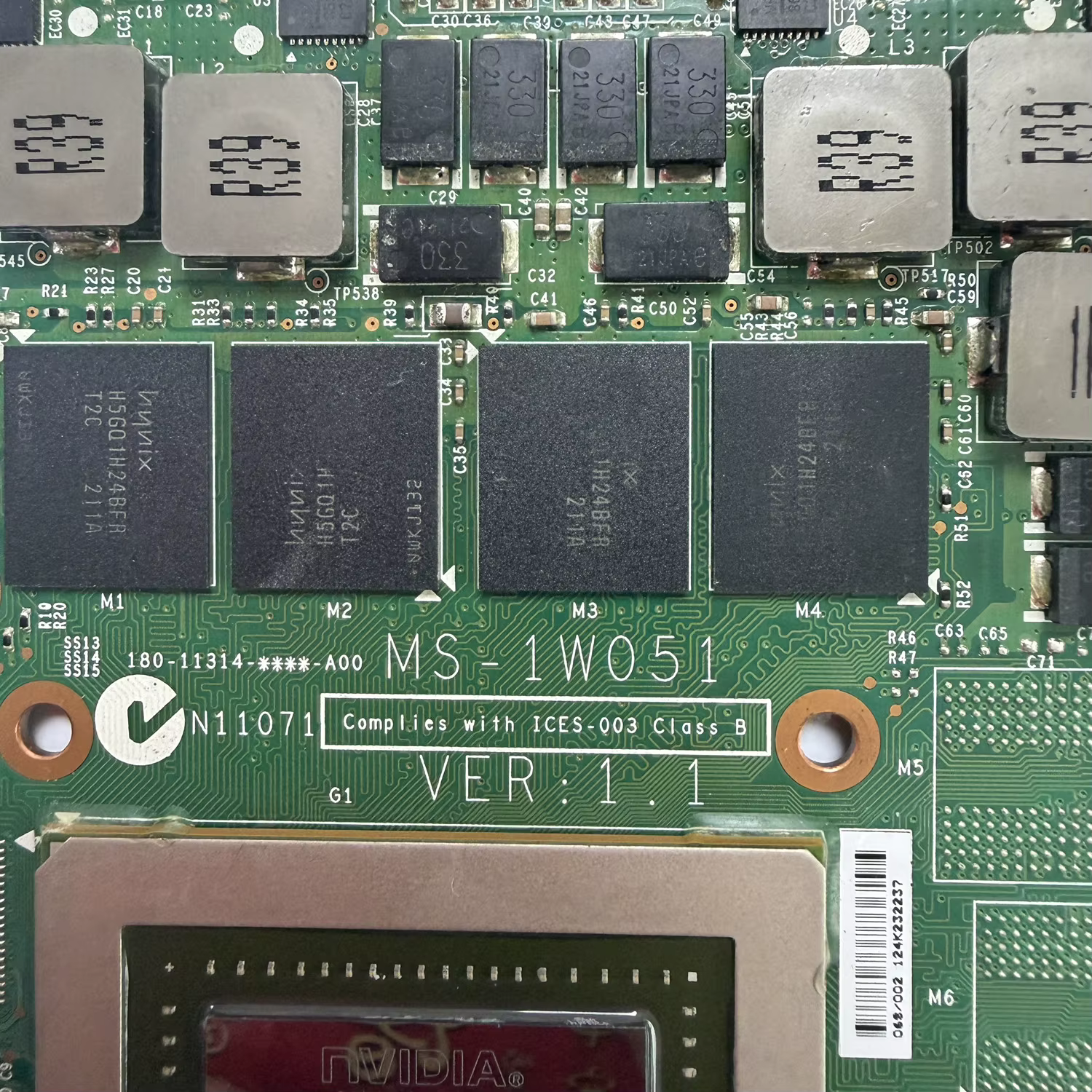 Carte vidéo VGA MS-1W051 N13E-GS1-LP-A1 GTX 670M/1535MB DDR5 pour MSI GT70 GT60 GX660R GT660 GX680 GT683DX GX780 GT783DX
