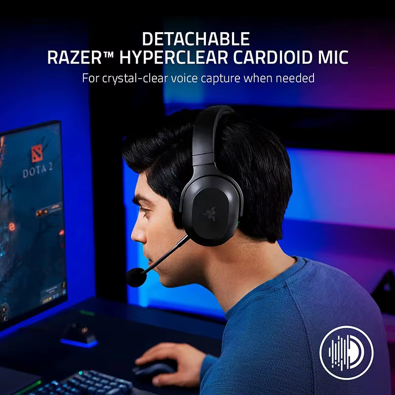 Razer Barracuda X Bluetooth sans fil + 2.4 GHz casque de jeu sans fil modèle 2022 multi-plateforme léger 250g 40mm pilotes