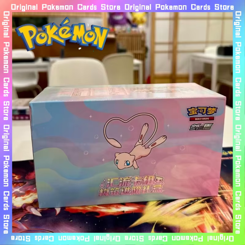 100% Original Pokemon Mew carte de convergence pont Construction boîte-cadeau PTCG simplifié carte chinoise cartes à collectionner jouet cadeaux