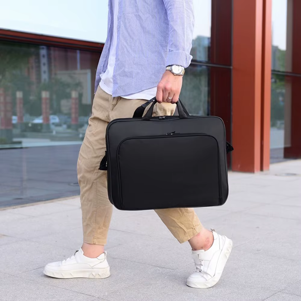 15.6 pouces 17 pouces pochette d'ordinateur affaires portables en Nylon sacs à main ordinateur Portable épaule porte-documents fermeture éclair antivol épaule Style Simple