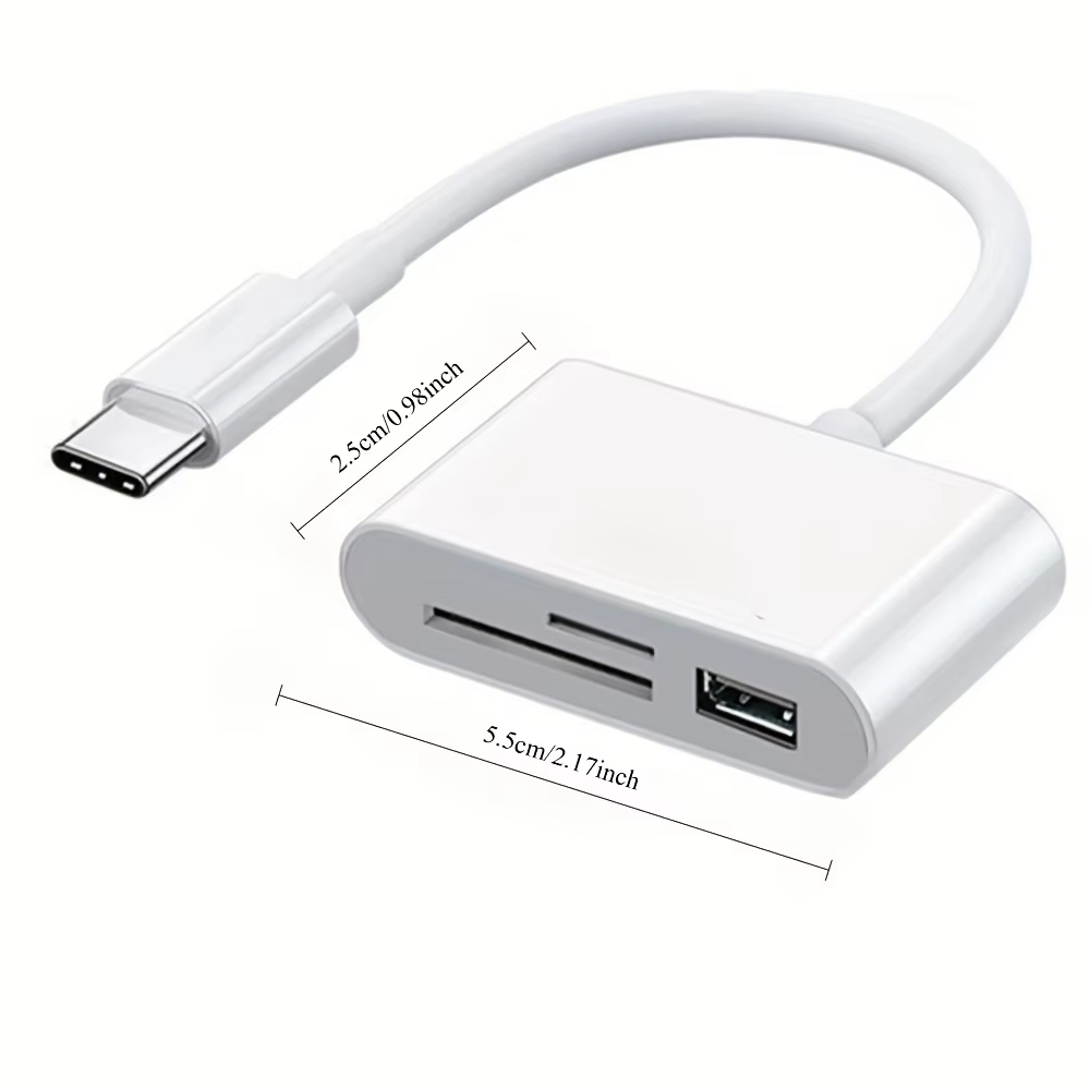 Lecteur de carte SD 3 en 1, adaptateur OTG, Port 2.0/3.0, Compatible avec MacBook Pro, ordinateur portable, caméra, téléphones portables