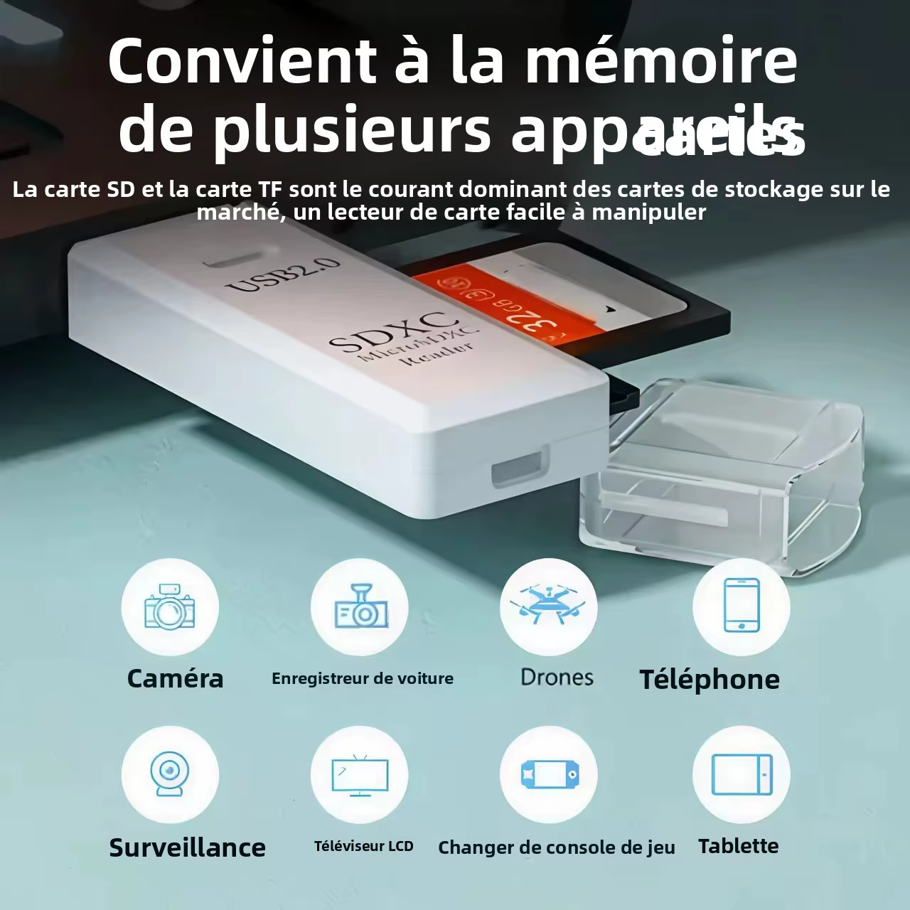 2 in 1 USB 3.0 Card Reader Micro TF sd