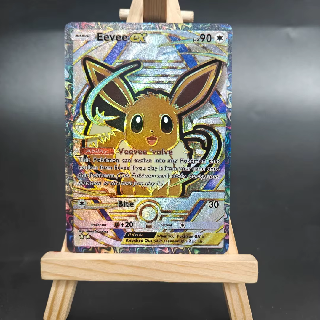 Bricolage Pokemon TCG cartes de poche immersive EEVEE pikachu Charizard Mew Dialga Solgaleo Lugia Arceus Lillie EX APP carte de jeu