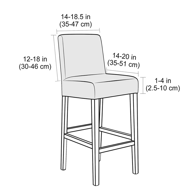 1/2/4/6 pièces housses de chaise de Bar Jacquard élastique tabouret housse comptoir selle housse de siège meubles housse anti-poussière pour salon café