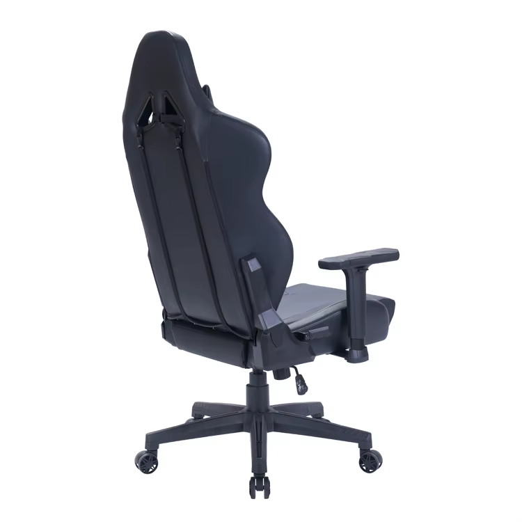 Chaise de jeu inclinable en cuir avec LED RGB pour PC