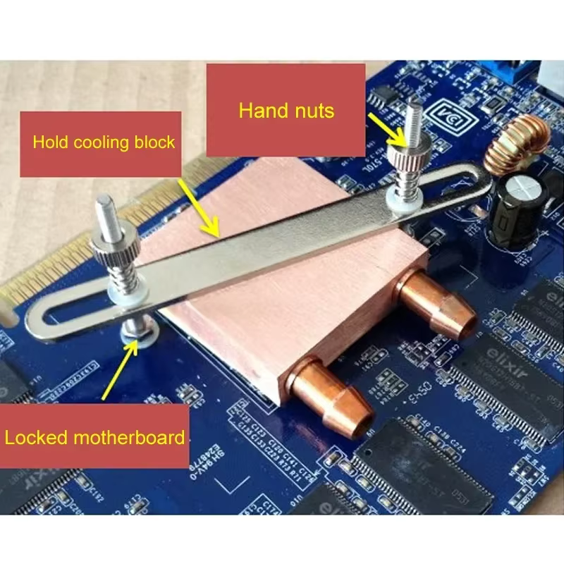 Bloc de refroidissement liquide en acier inoxydable pour CPU