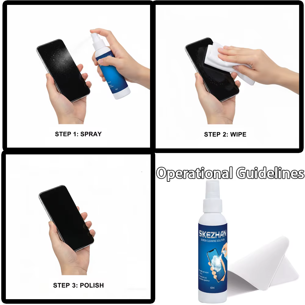Ensemble de nettoyeur d'écran 60 ml