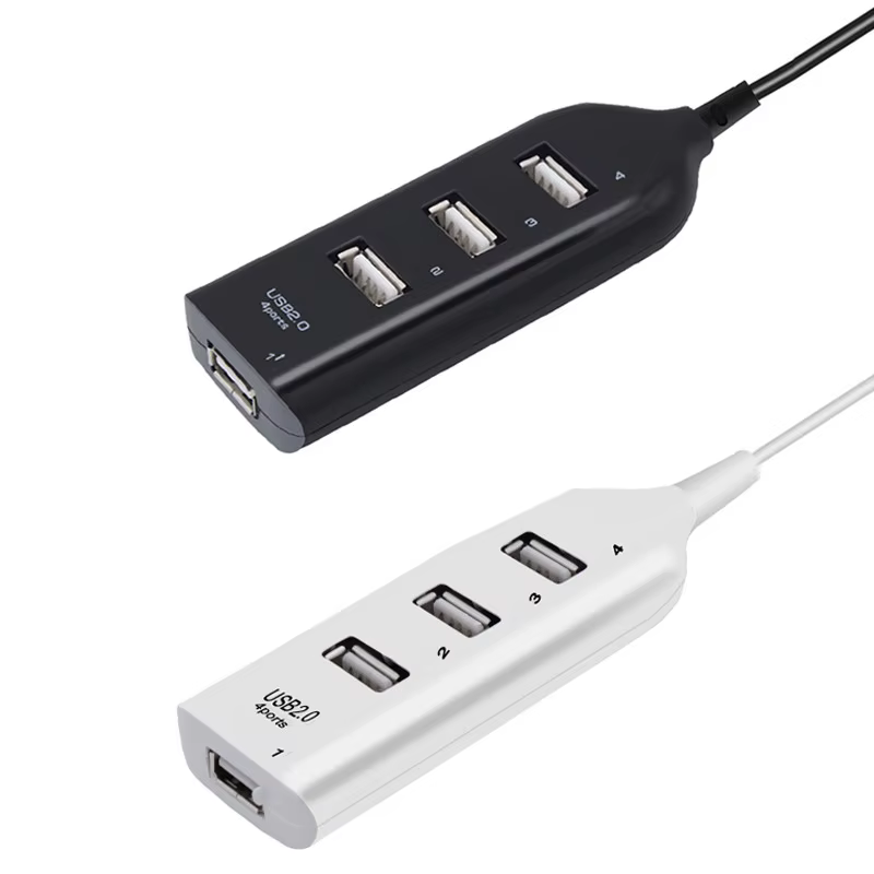 Hub USB haute vitesse 4 ports USB 2.0 avec câble Mini répartiteur USB Hub utilisation adaptateur secteur prise Multiple