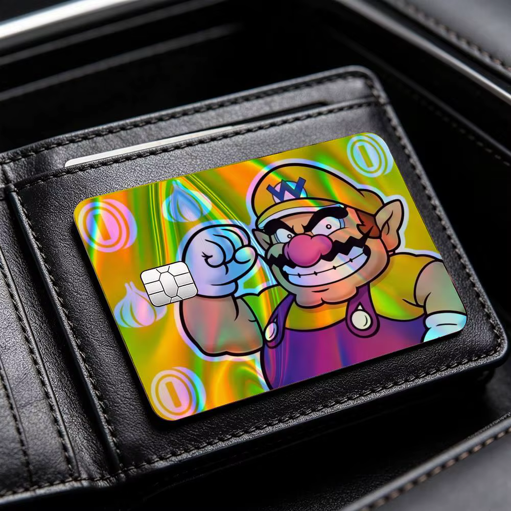 Autocollant réfléchissant pour carte de crédit ou de débit m-Mario-O