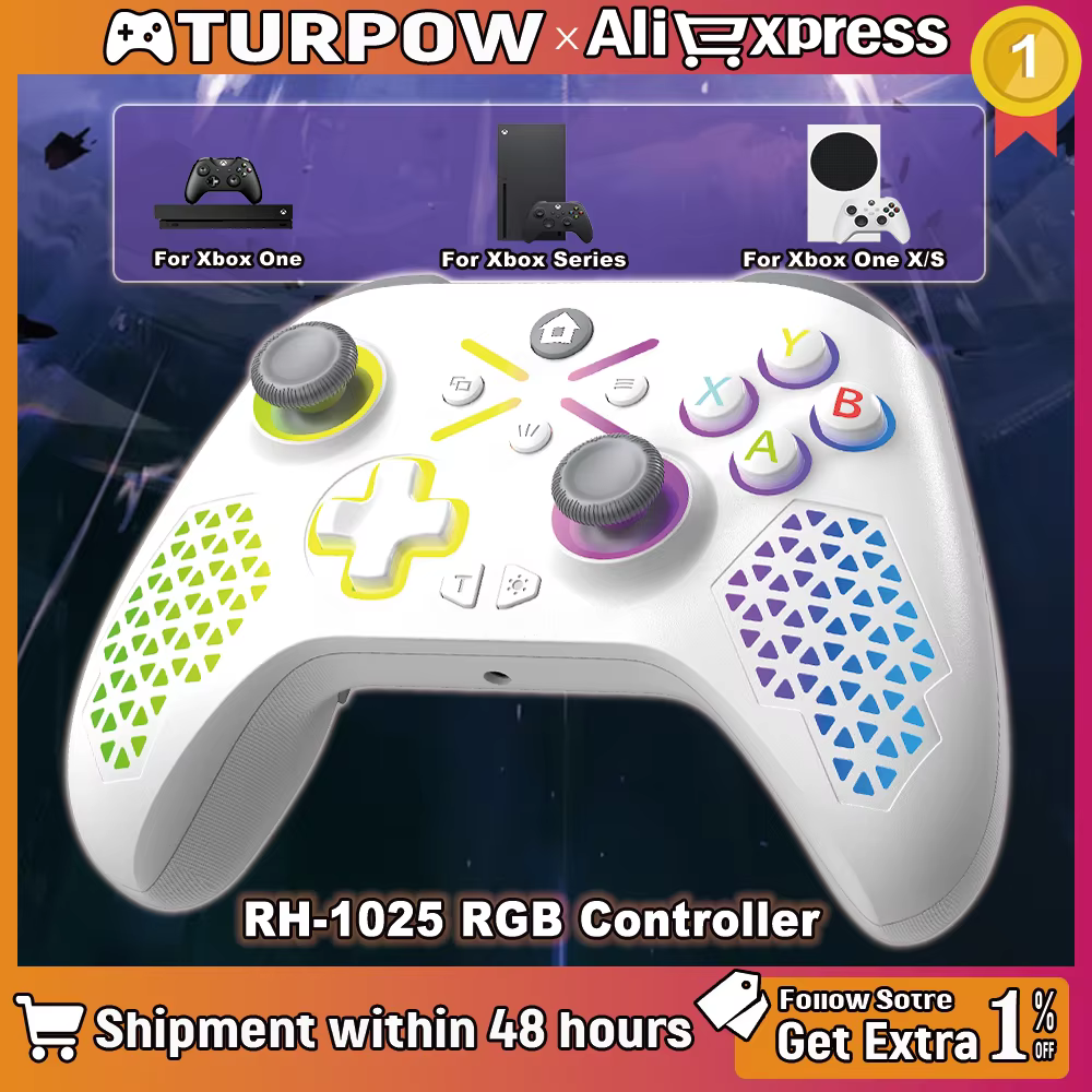 Manette de jeu Turpow RGB pour contrôleur Xbox One