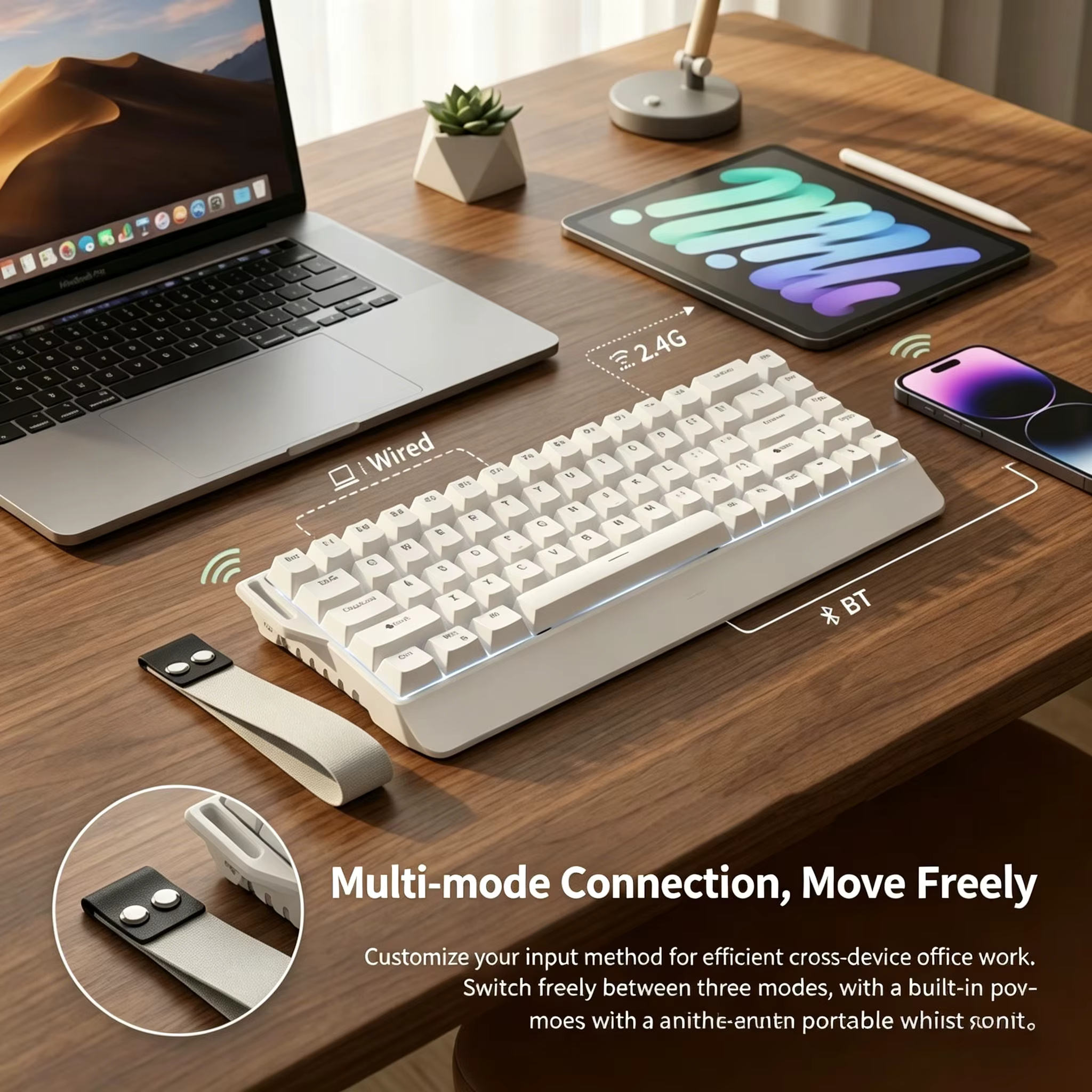 Clavier de jeu mécanique sans fil 60 %