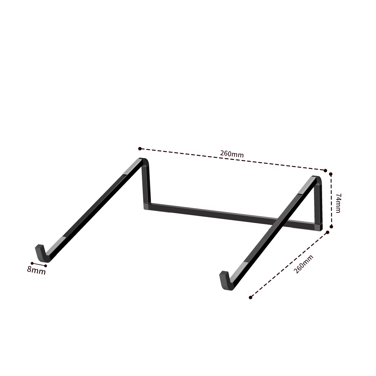 Support pour ordinateur portable pliable et réglable en aluminium