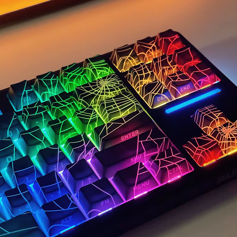 Les capuchons de touches personnalisés Spider Web PBT conviennent au clavier de jeu mécanique