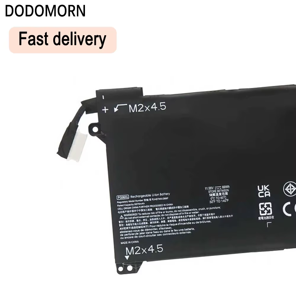 PG06XL nouveau pour HP Omen 15-DH000 15T-DH000 batterie d'ordinateur portable Li-ion Rechargeable HSTNN-DB9F L48431-2C1 L48497-005 garantie de 2 ans