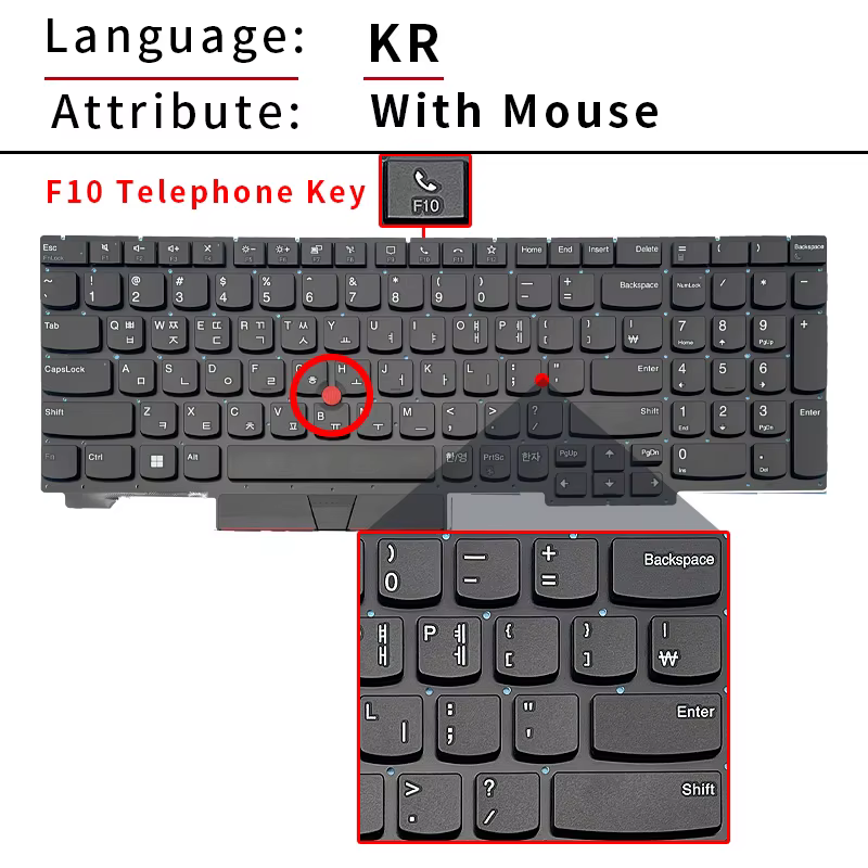 Clavier d'ordinateur portable US/RU pour LENOVO ThinkPad E15 R15 GEN2/E15 Gen 2 Gen 3 Gen 4/ E15 2ème génération 2/E15