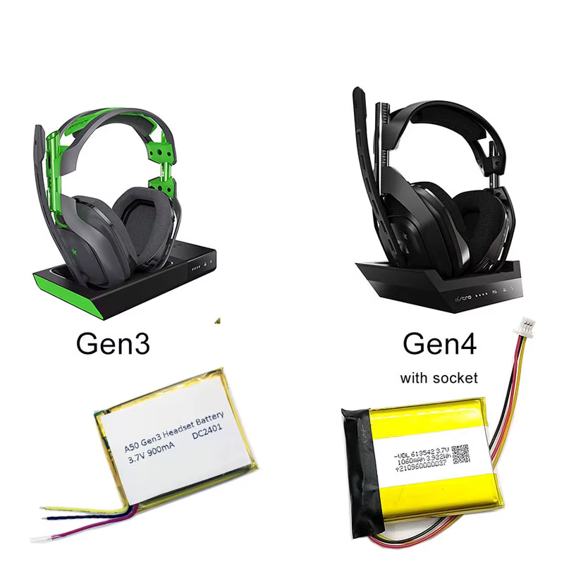 Batterie Li de remplacement pour casques de jeu Dolby sans fil ASTRO A50 A20