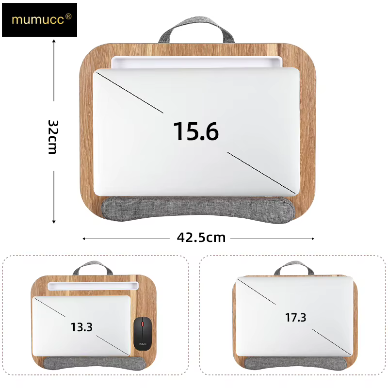 MUMUCC Bureau portable pour ordinateur portable avec coussin moelleux