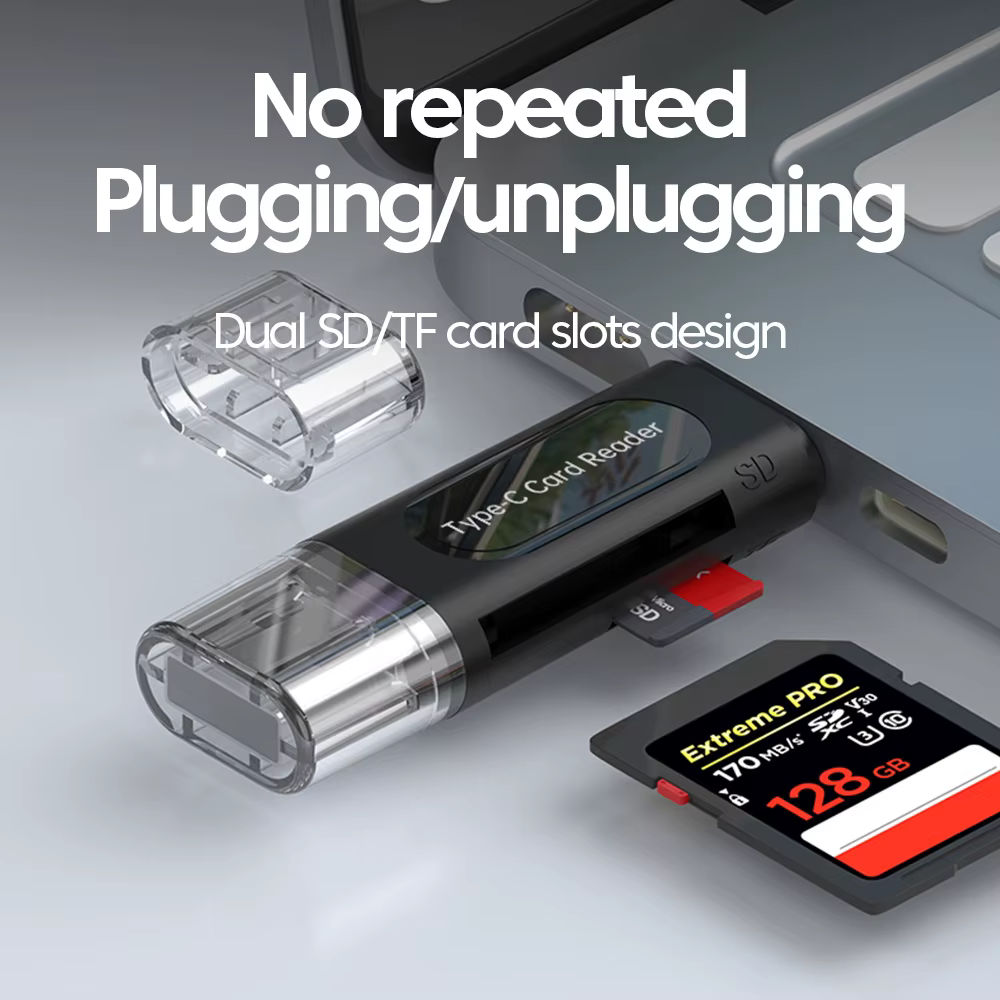 Lecteur de carte USB TYPE-C multifonction 4 en 1