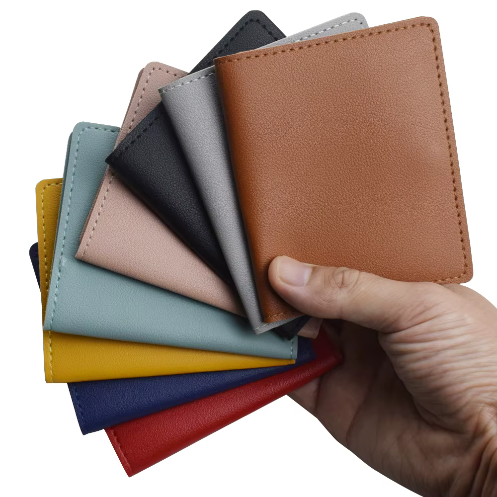 Porte-cartes multi-fentes portable, portefeuille en cuir PU, sac d'argent, porte-monnaie avec fermeture à pression, sac de rangement