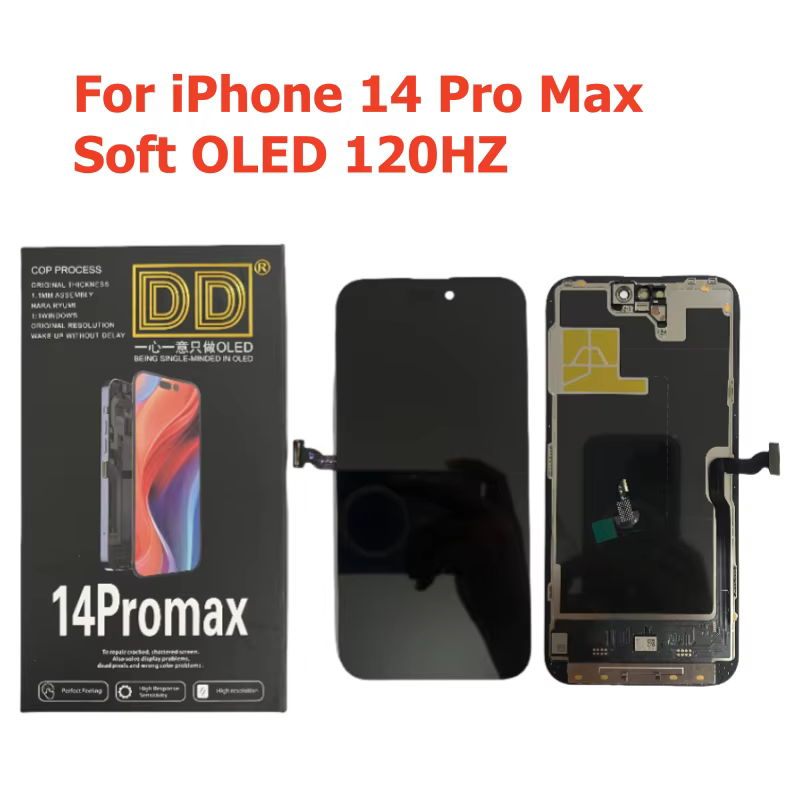 120HZ OLED souple pour iPhone 15 Pro Max 15Pro 13 Pro écran LCD 3D écran tactile numériseur assemblée taux de rafraîchissement élevé remplacement