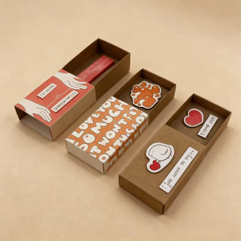 1 pièce - Boîte à messages romantique « Je t'aime » - Cadeau fait main - Carte pour la Saint-Valentin, anniversaire, mariage - Surprise pour elle/lui ​
