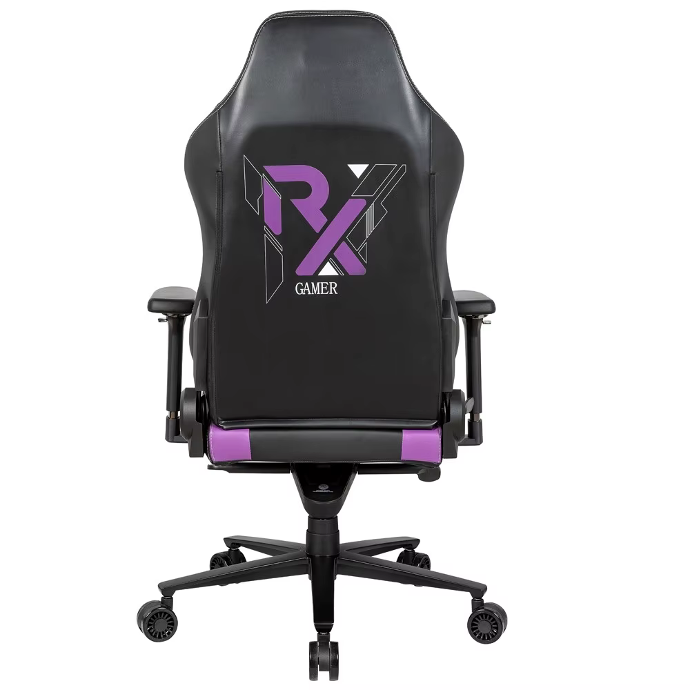 Chaise de bureau ergonomique en cuir PU à dossier haut